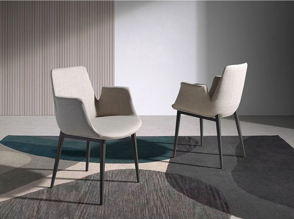 Szare krzesło z tkaniny 4002 ANGEL CERDA