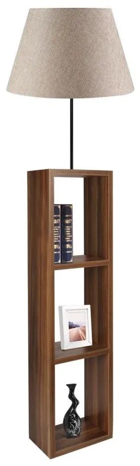 Lampa stojąca AYD 1xE27/40W/230V brązowa/szara