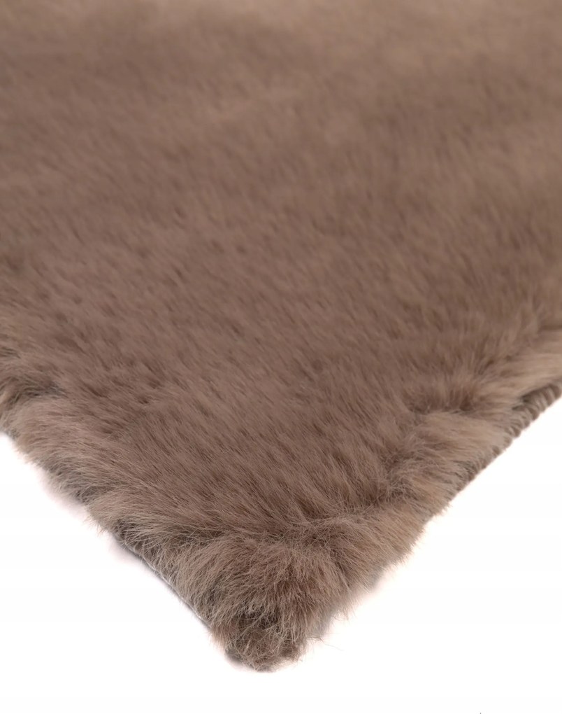 Dywanik Brązowy 80x150 cm Antypoślizgowy miękki Akcent do Sypialni i Salonu