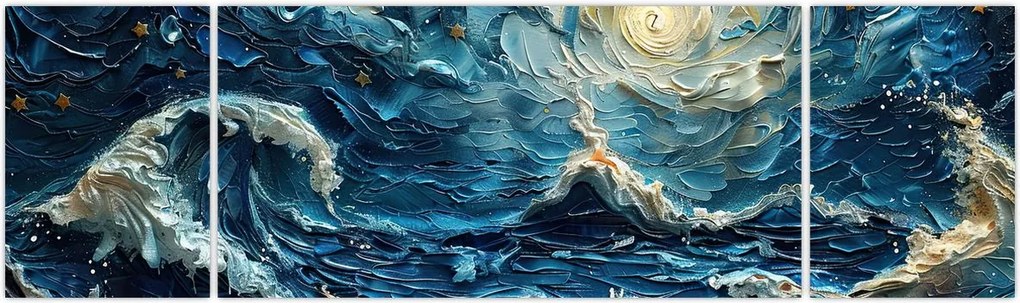 Obraz - Malowanie nieba i morza (170x50 cm)