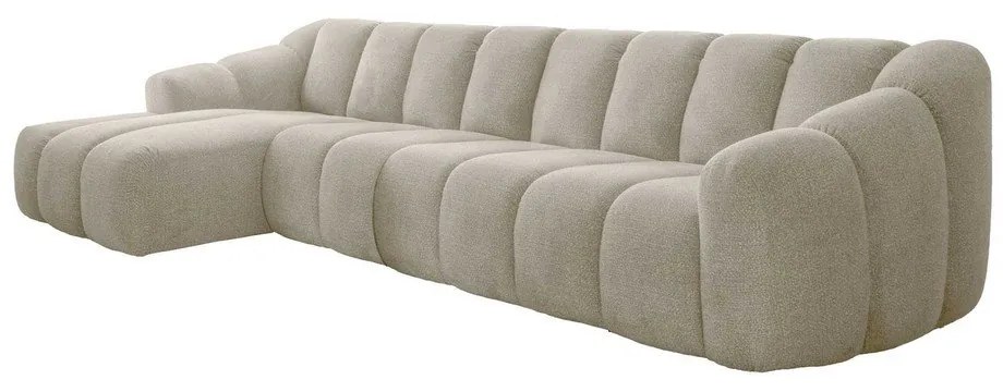 Beżowy narożnik (lewostronny/z szezlongiem) Shell – Miuform