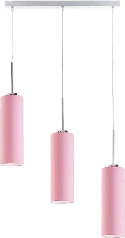 Lampa z podłużnymi kloszami na chromowanym stelażu - K1-T86