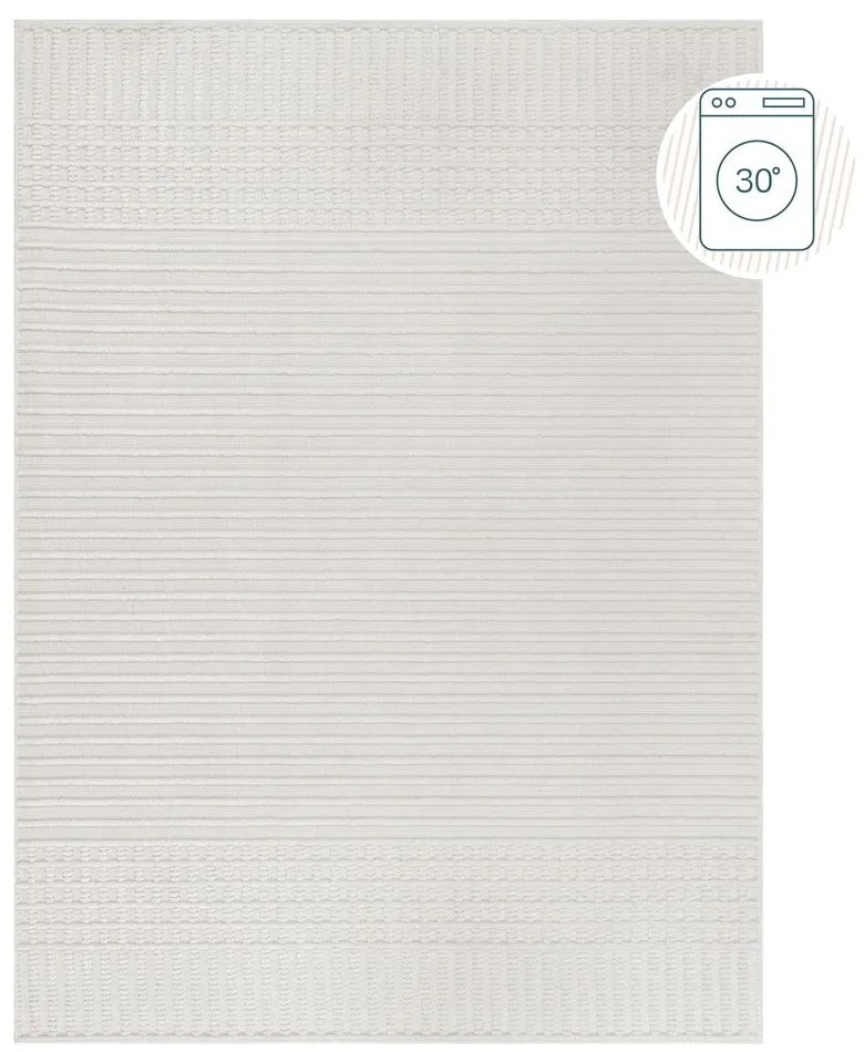 Biały dywan z szenilu odpowiedni do prania 160x240 cm Elton – Flair Rugs