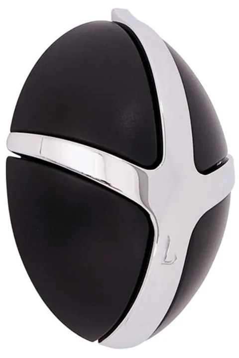 Czarny/w kolorze srebra z połyskiem ścienny plastikowy haczyk Tick – Spinder Design