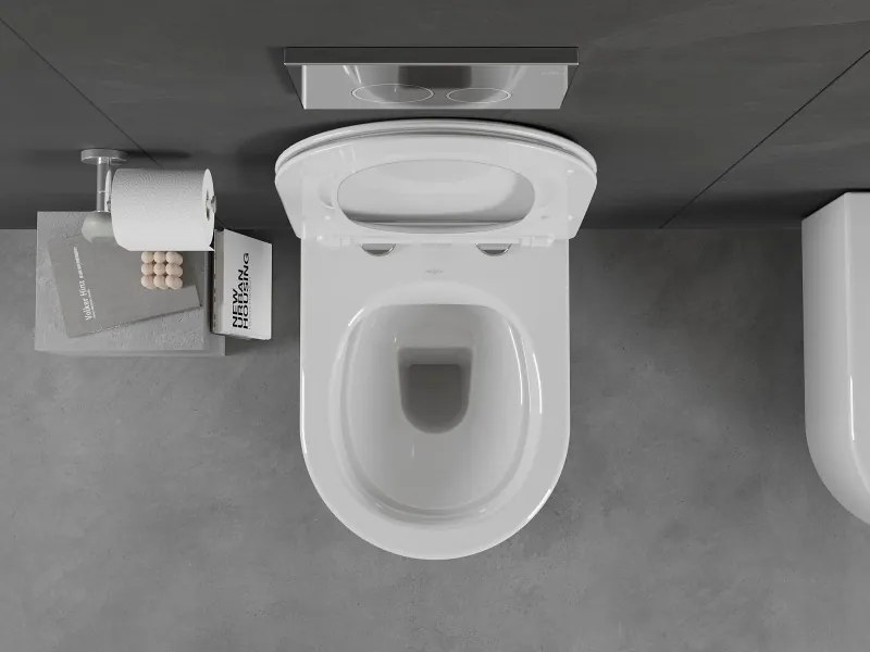 Mexen Sofia miska wc Rimless z deską wolnoopadającą slim, duroplast, biała połysk - 30540300