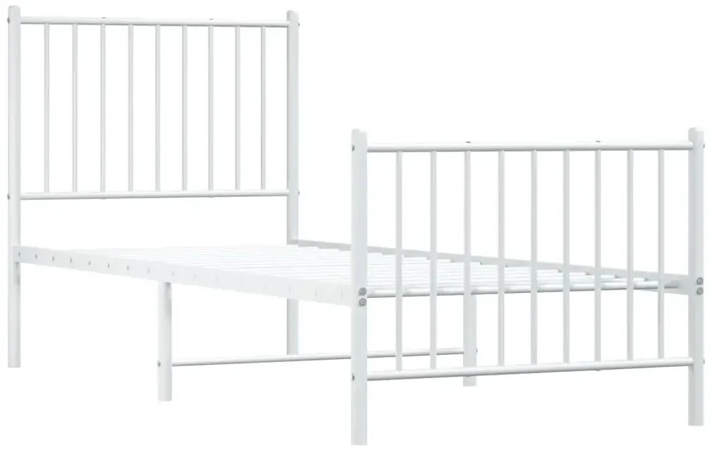 Pojedyncze metalowe łóżko w kolorze białym 90x200 cm - Fiver