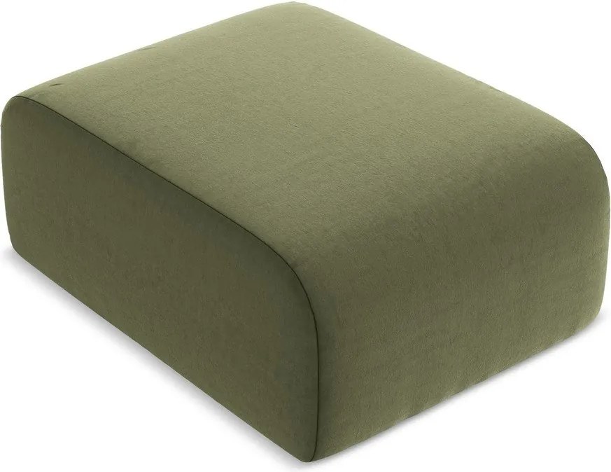 Zielony aksamitny podnóżek Lani – Makamii