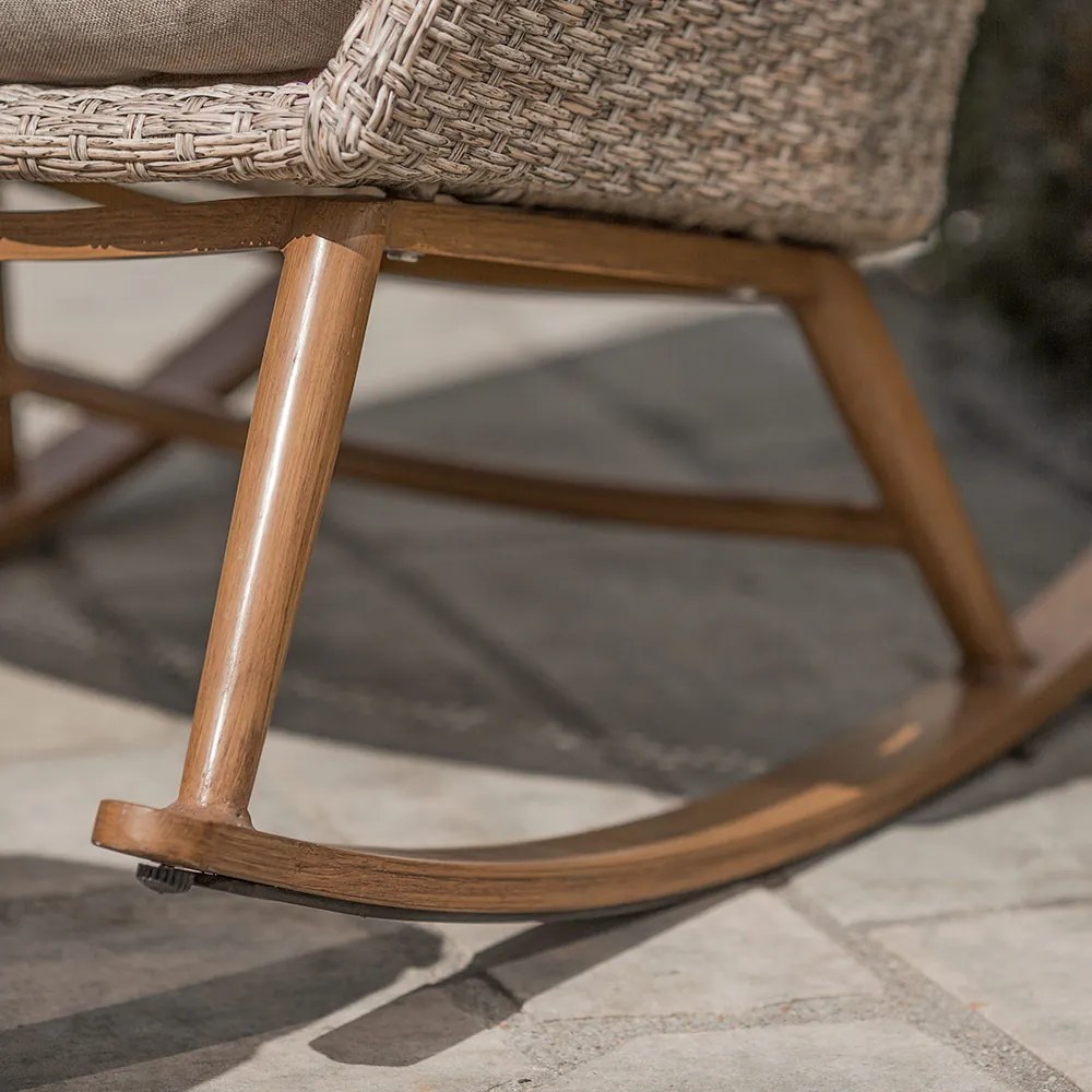 Fotel bujany z podnóżkiem Melanie cappuccino PATIO