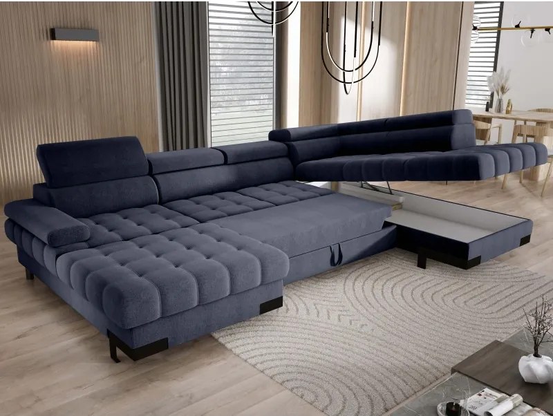 Narożnik SELVA XL Prawostronny z funkcją spania i pojemnikiem AUSTIN 15 WERSAL