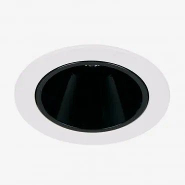 Downlight Led Wpuszczany Z Okrągłą Ramką Ø5 Cm Do Użytku Zewnętrznego, Wykonany Z Aluminium Luisiana Biała Ciepła 2700 K & Biały - Czarny & 3 W & 19º