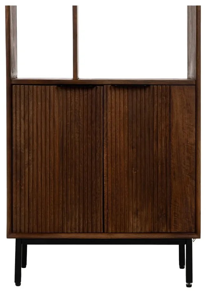 Brązowy regał z litego drewna mango 60x190x30 cm Sagara – Ixia