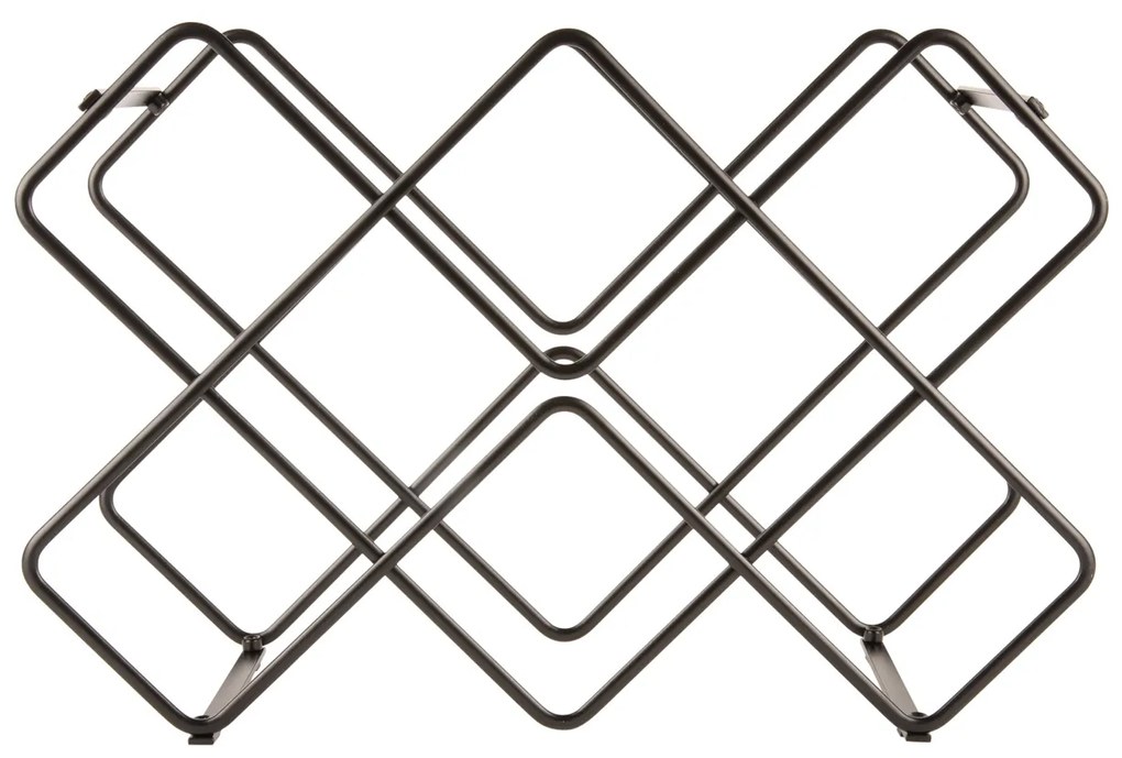 Metalowy stojak na wino DIAMONDS, 40,5 x 27,5 x 15,5 cm