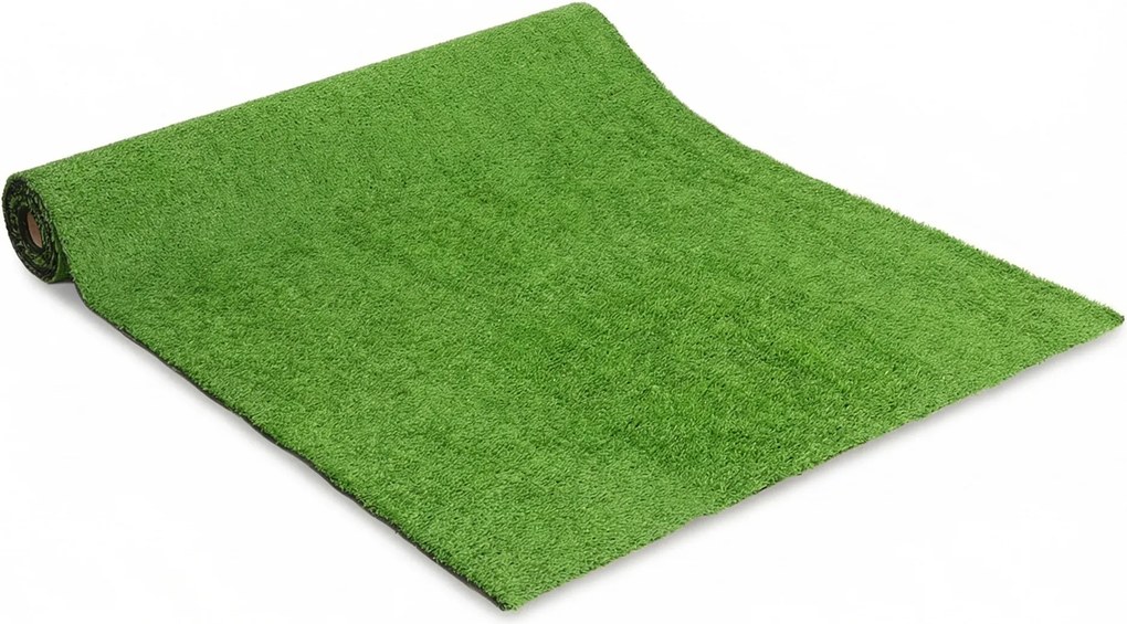 Outsunny Sztuczny trawnik 100x400cm z systemem odprowadzania wody, dywan z trawy o wysokości 10mm, zielony | Aosom PL