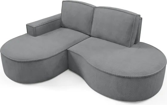 Narożnik MOLLY Lewostronny bez funkcji spania, wolnostojący tkanina CURIO 97 Szary