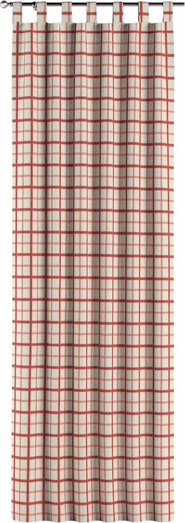 Zasłona na szelkach 1 szt. kolor czerwony tkanina wzorzysta