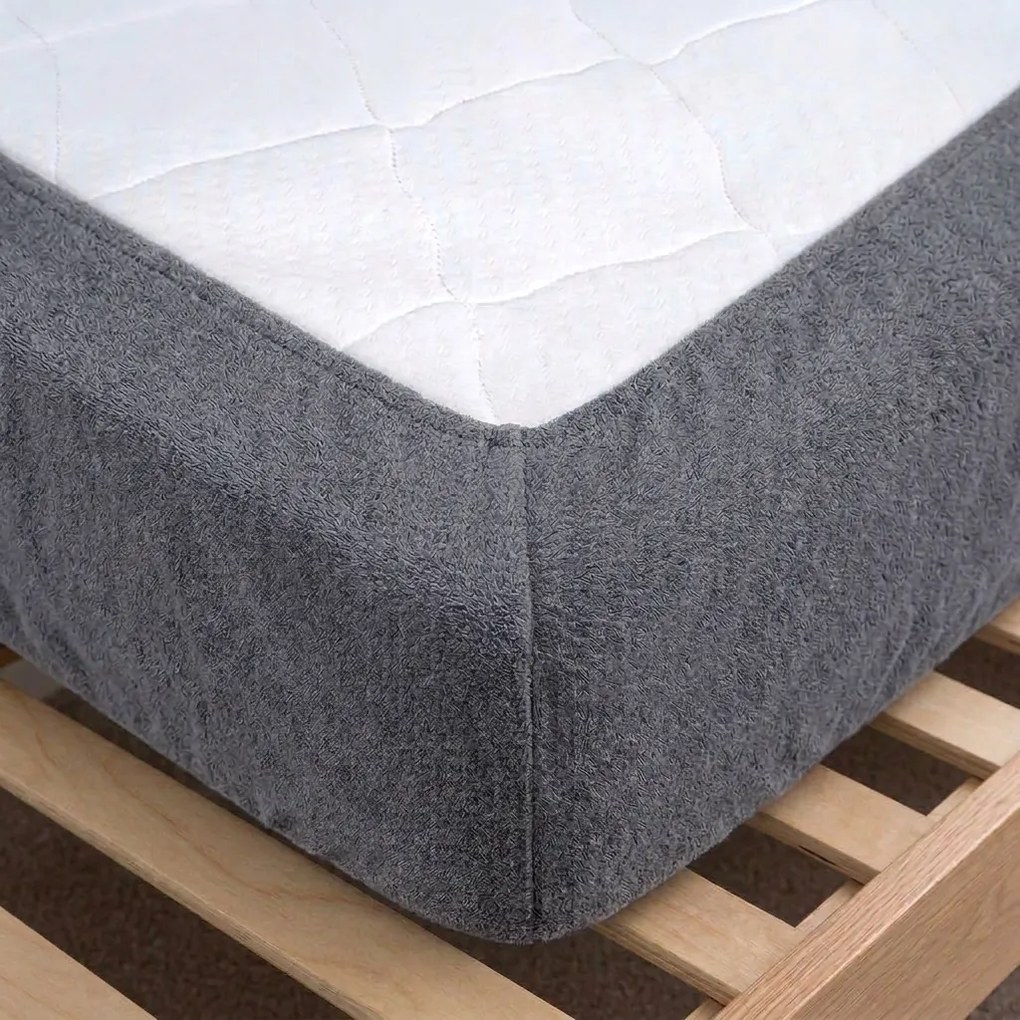 4Home prześcieradło frotte IDEAL antracyt, 90–100 x 200 cm, 90–100 x 200 cm