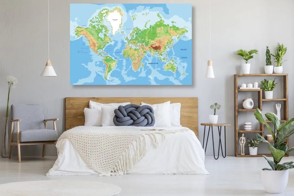 Obraz na korku klasyczna mapa świata