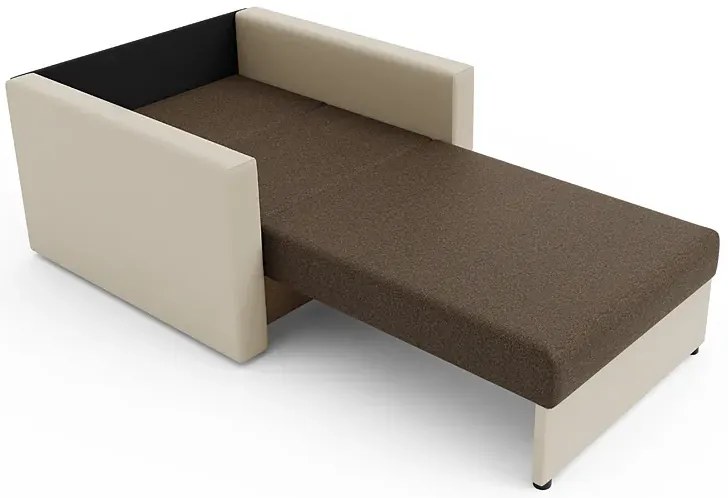 Sofa amerykanka brązowy + beż P0-N08