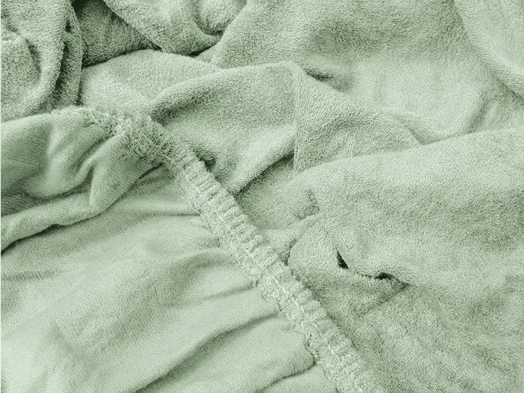 PrzytulneMieszkanie.pl Frotte prześcieradło EXCLUSIVE jasny miętowy 90 x 200 cm