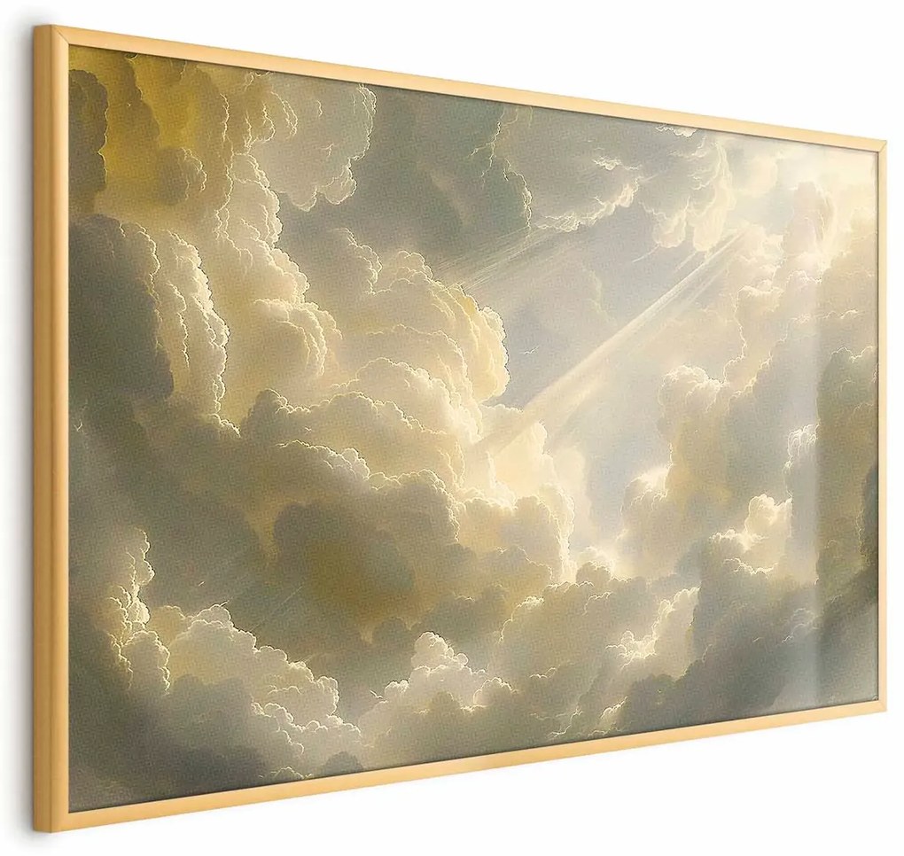 Plakat Zachwycająca gra kolorów 60x40 cm z ramą złotą bez marginesu ARTGEIST B