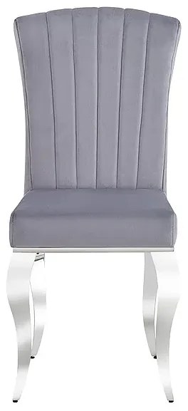 KRZESŁO PRINCE VELVET CHROM/SZARY TAP. 195 SIGNAL
