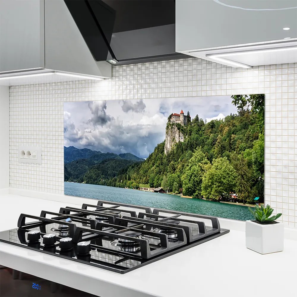 Szkło Ozdobne do Kuchni Baśniowy Zamek nad Przepaścią