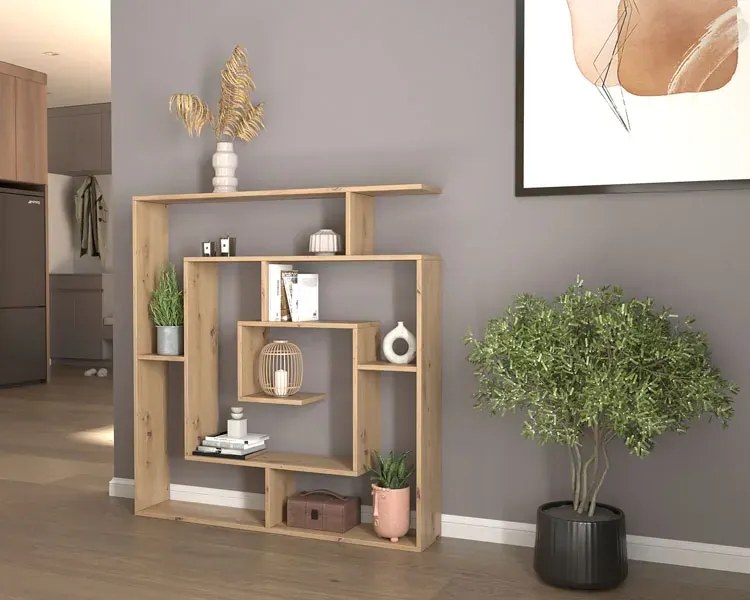 Wielopoziomowy Regał Nowoczesny Dąb Artisan 60 Cm W7-T18