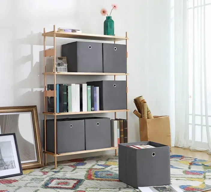 Komplet 6 szarych organizerów E4-L06