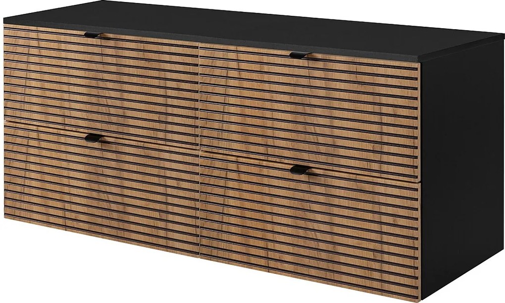 Meble łazienkowe, Czarny Mat, 120 x 57 x 46 cm