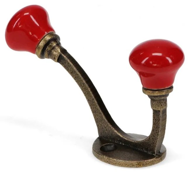 Czerwony metalowy wieszak ścienny 3 cm – Rex London