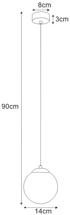 Lampa wisząca kula nad wyspę 14 cm N6-S83