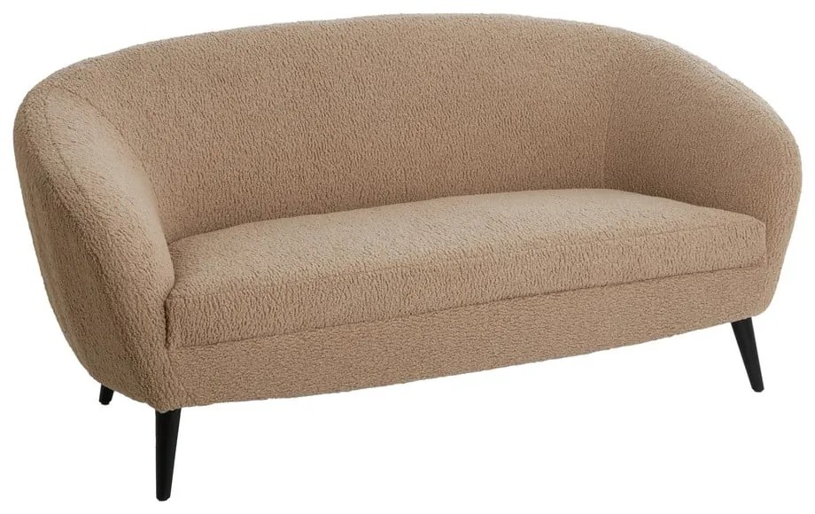 Jasnobrązowa sofa z materiału bouclé 160 cm Almond – Light & Living