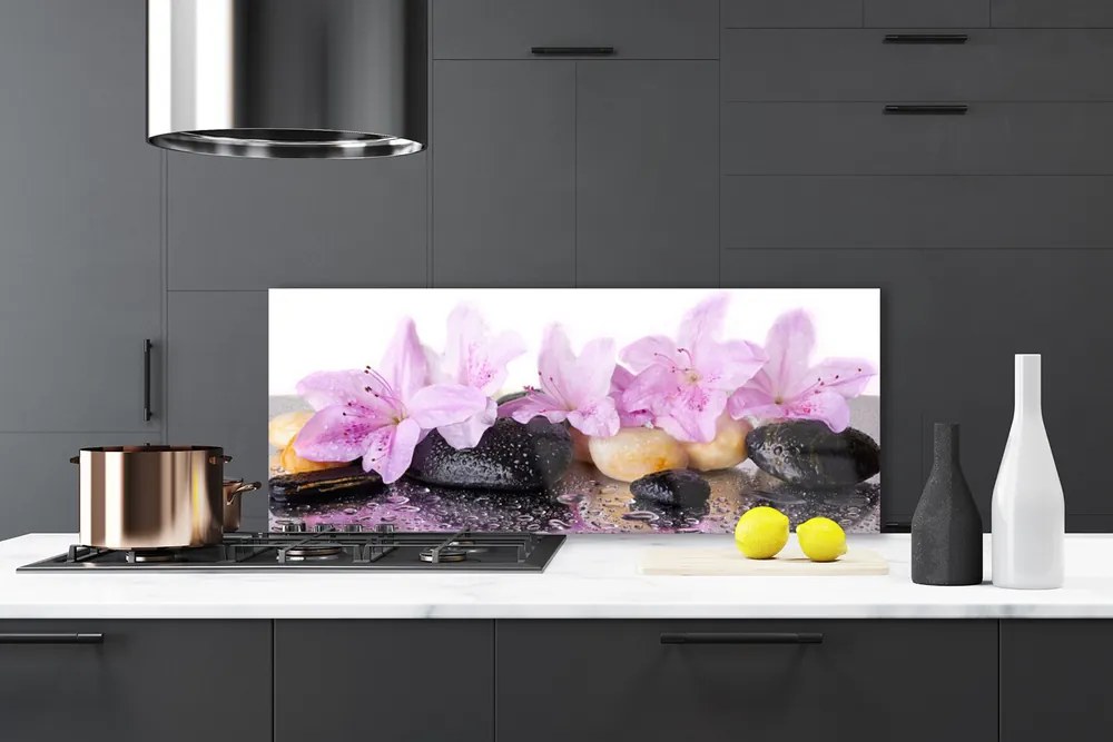 Panel Szklany Szlachetna Różowa Lilia