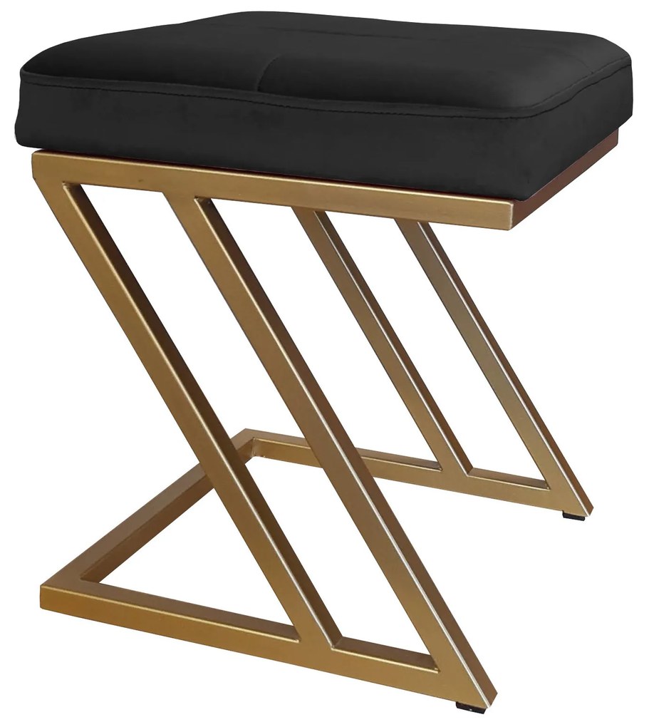 Pufa ZETA LOFT taboret podnóżek podstawa złota MG19