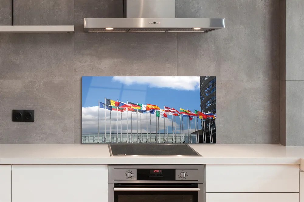 Szklany Panel Kilka Flag Państwowych