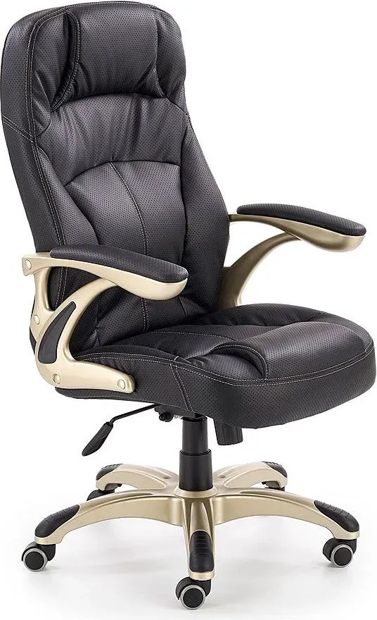 Czarny fotel gabinetowy obrotowy G6-A74
