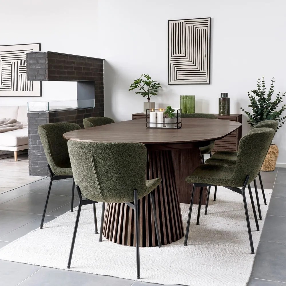 Okrągły rozkładany stół z blatem w dekorze dębu ø 120 cm Osaka – House Nordic