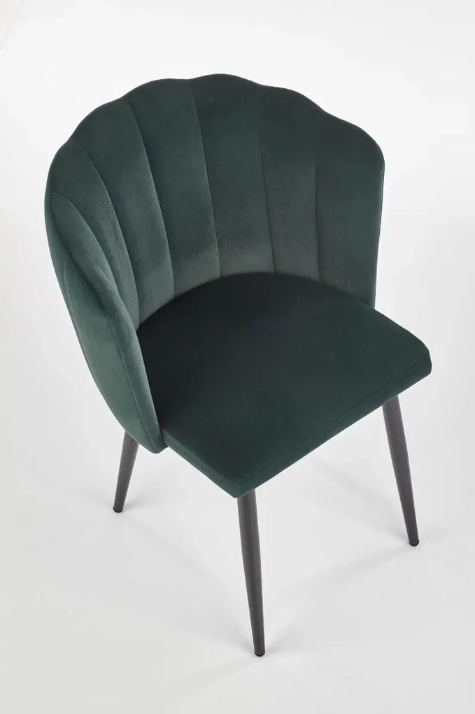Krzesło K386 VELVET ciemno zielone HALMAR