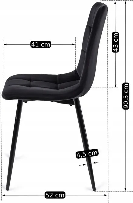 Zestaw Stół Okrągły LAUREN 90 cm Dąb Rustykalny/Czarny i 4 Krzesła PERU Czarne