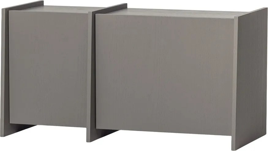 Szara szafka pod TV w dekorze jesionu 102x53x44 cm Brock – WOOOD