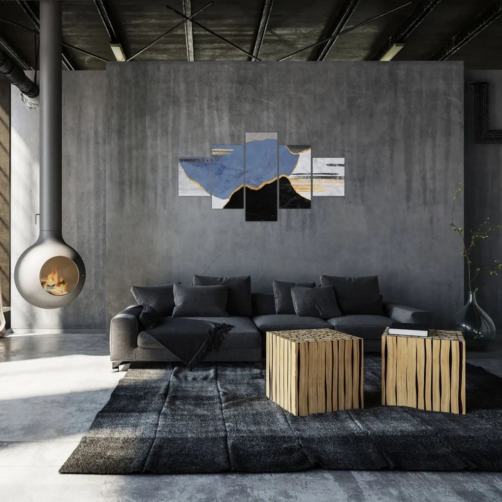 Obraz - Teksturowane kształty (125x70 cm)