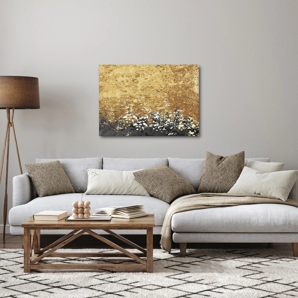 Obraz - Złota struktura N⁰3 (70x50 cm)
