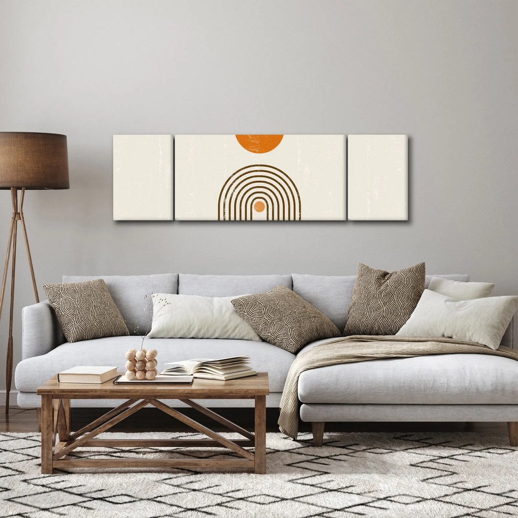 Obraz - Brązowe łuki (170x50 cm)