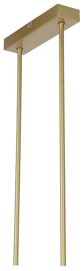 Lampa wisząca w biało-złotym kolorze ze szklanym kloszem Kama – Candellux Lighting