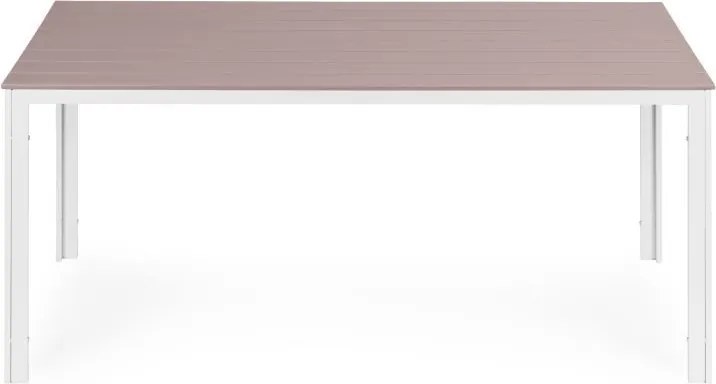 Stół ogrodowy obiadowy Caprila 156x78 cm, kolor biało-beżowy