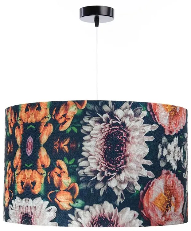 Czarna lampa wisząca z motywem kwiatów - S380 M1-P79
