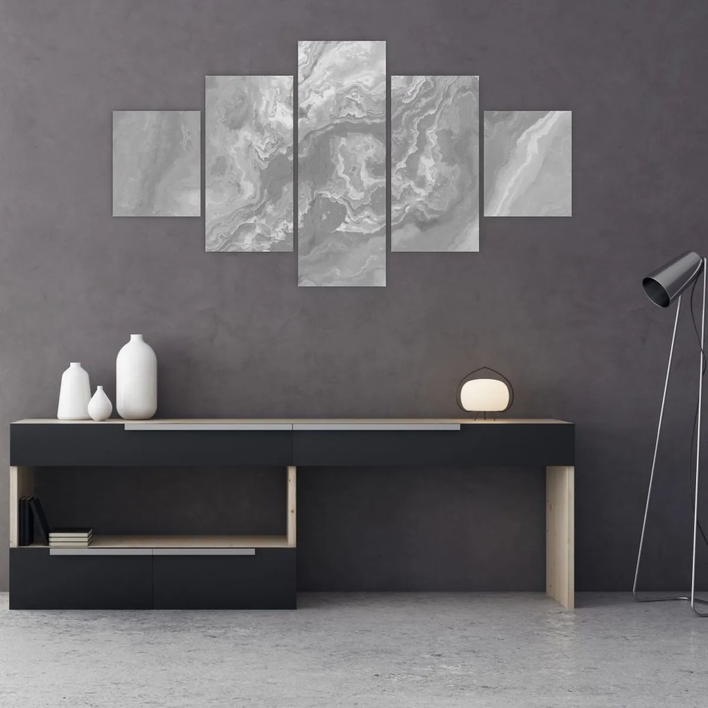 Obraz - Marmur w czerni i bieli (125x70 cm)