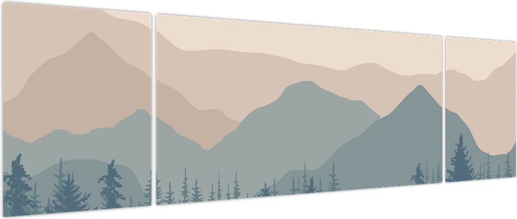 Obraz - Góry Turkusowe N⁰1 (170x50 cm)