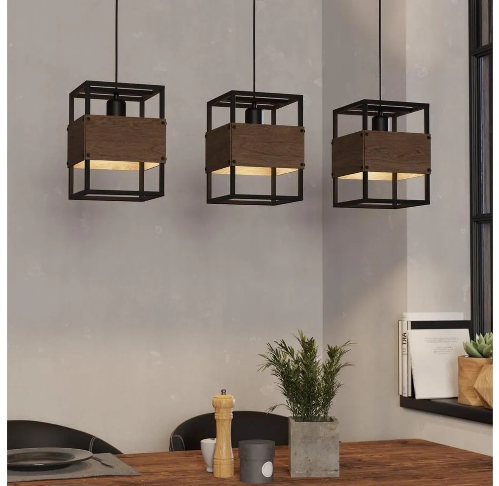 Eglo 43805 - Lampa wisząca EVESHAM 3xE27/40W/230V na linkach