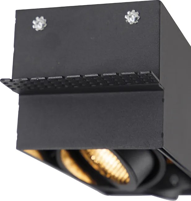 Zestaw 6 reflektorów wpuszczanych czarnych, regulowanych, bezramkowych, 2-punktowych - Oneon Honey